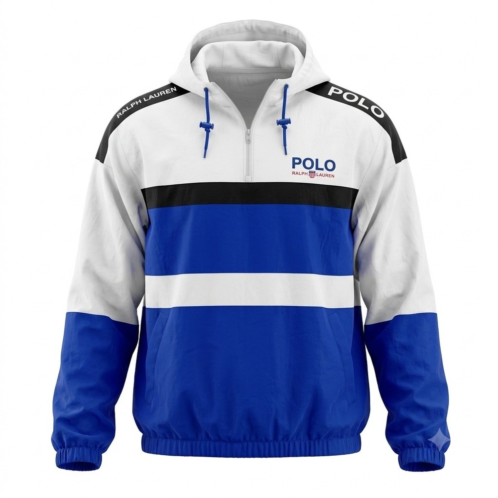 Polo Ralph Lauren Polo Sport 90s Style Color Block Anorak Windbreaker Jacket New